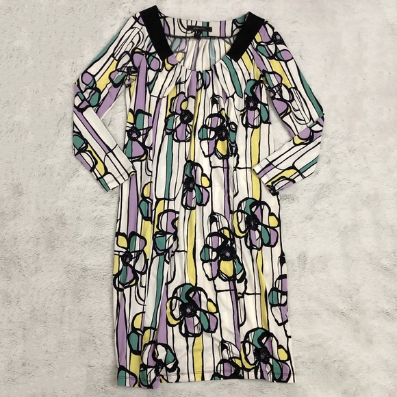 BCBGMaxAzria Purple/yellow floral dress - Picture 1 of 9